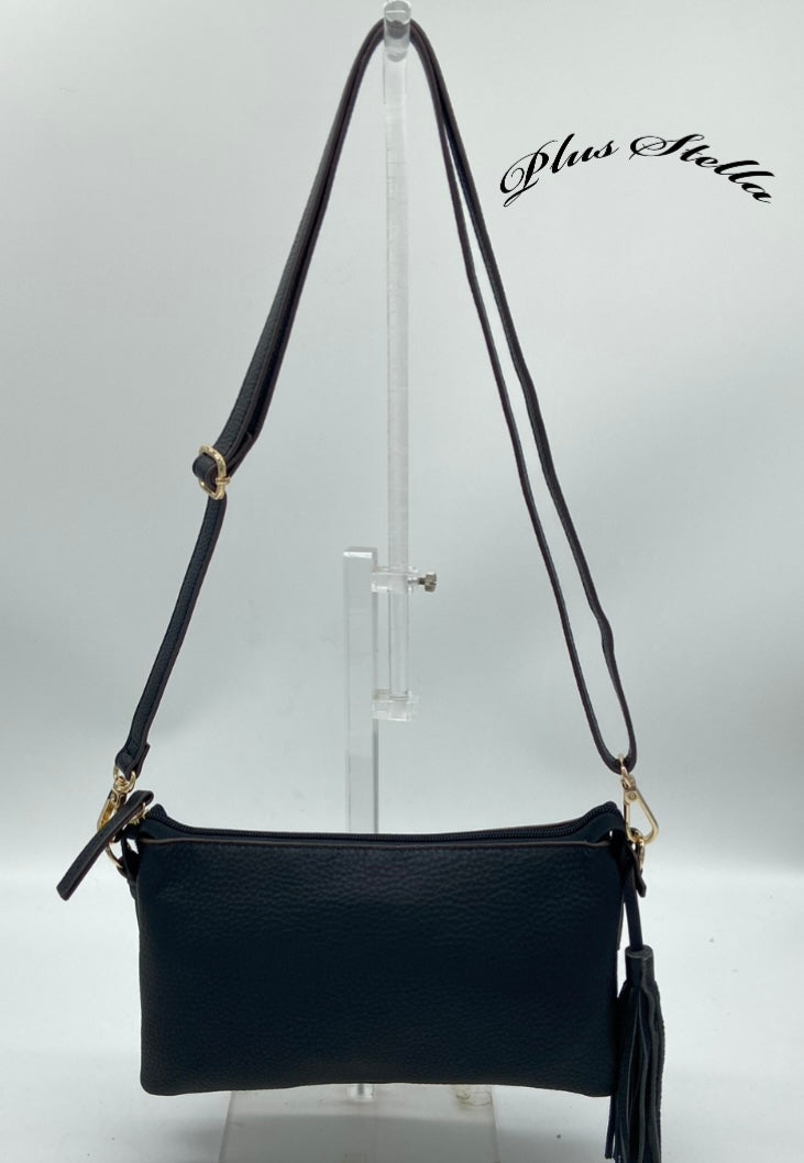 NEW PLUS STELLA 上質レザーお財布ショルダーバッグ